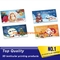 Custom design lenticular 3d flip printing postcard picture 3D lenticular postcard 3D christmas postcard printing
